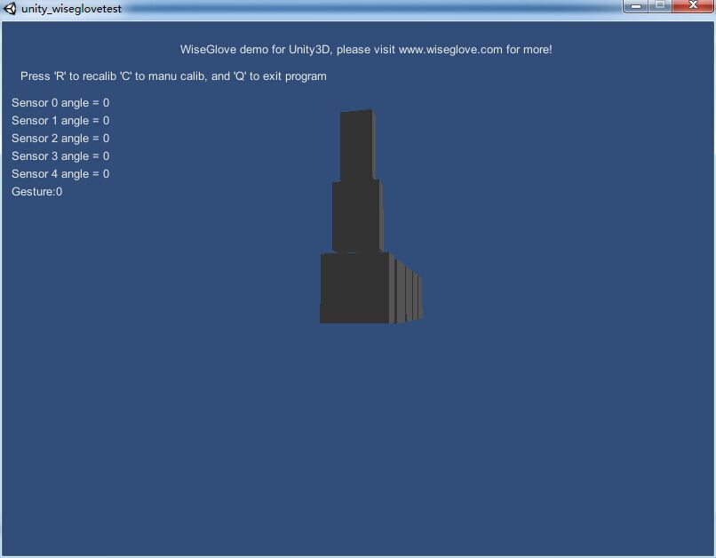 WISEGLOVE數(shù)據(jù)手套UNITY3D演示